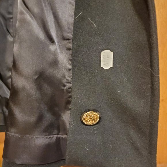 NWT Vintage Jones New York Crushed Velvet Wool Trench Coat Women's Size 14 - Picture 9 of 12